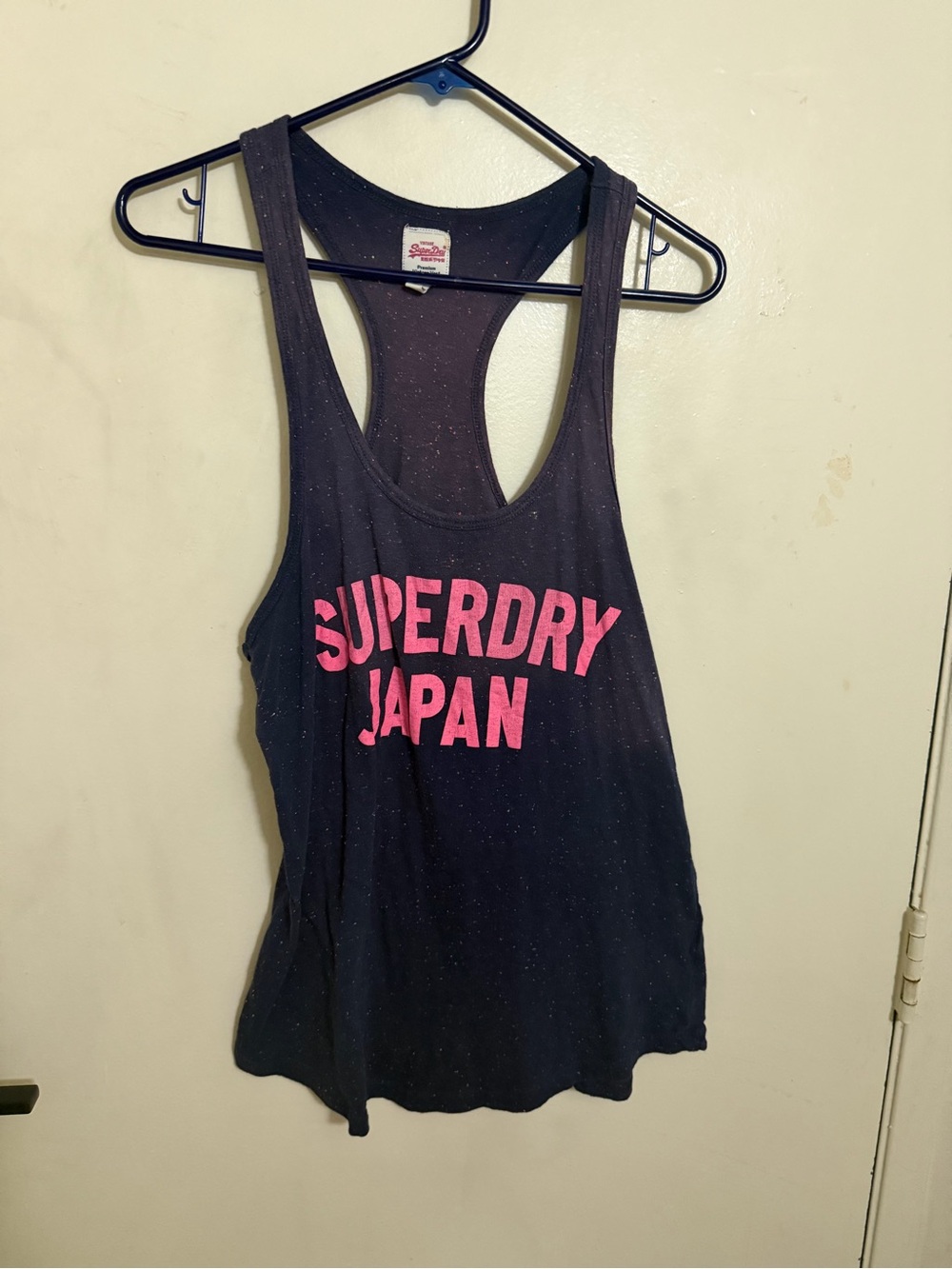 Superdry women’s Purple Pink Blue Logo Racerback Tank Top medium M